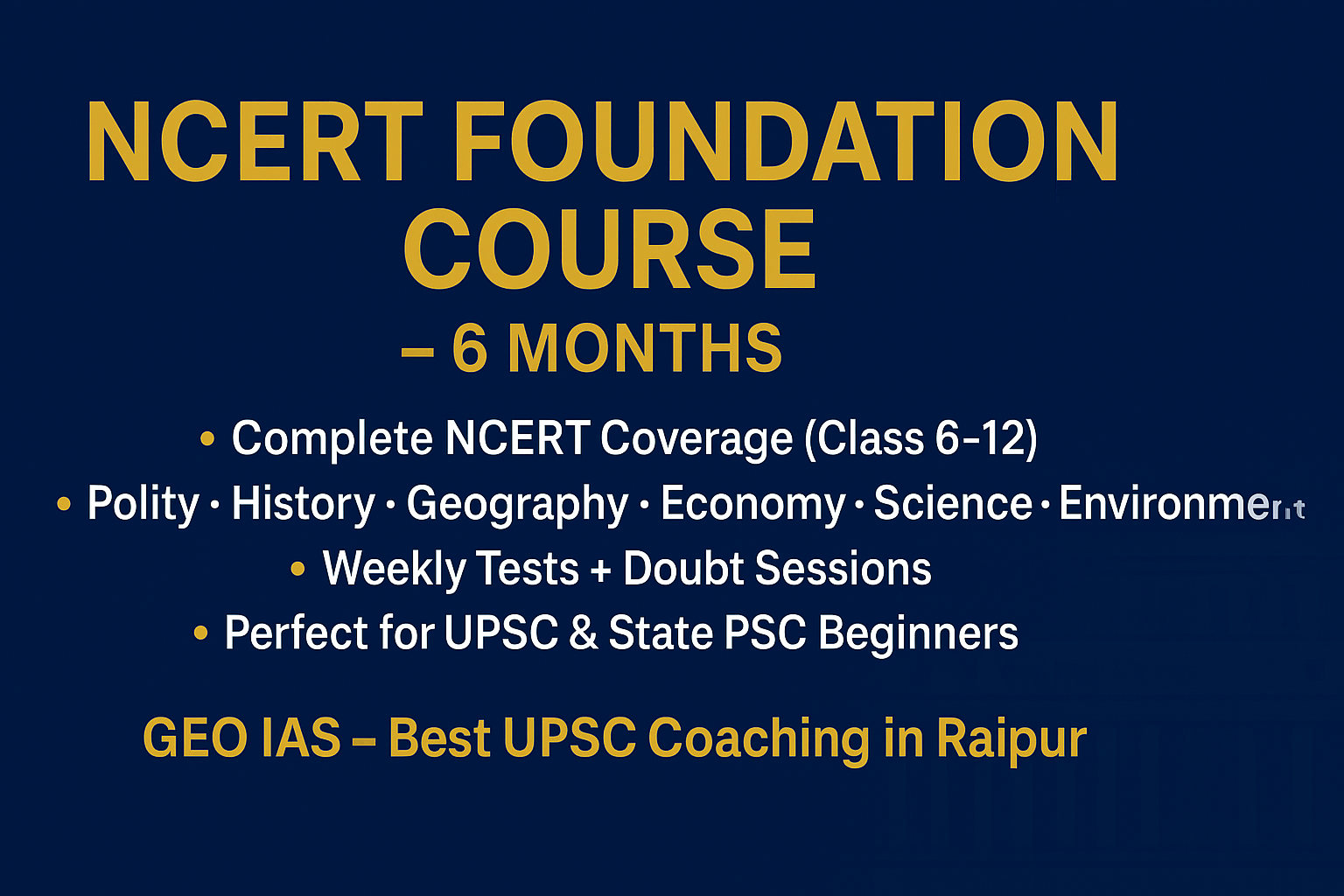 NCERT Foundation Course (6 Months)