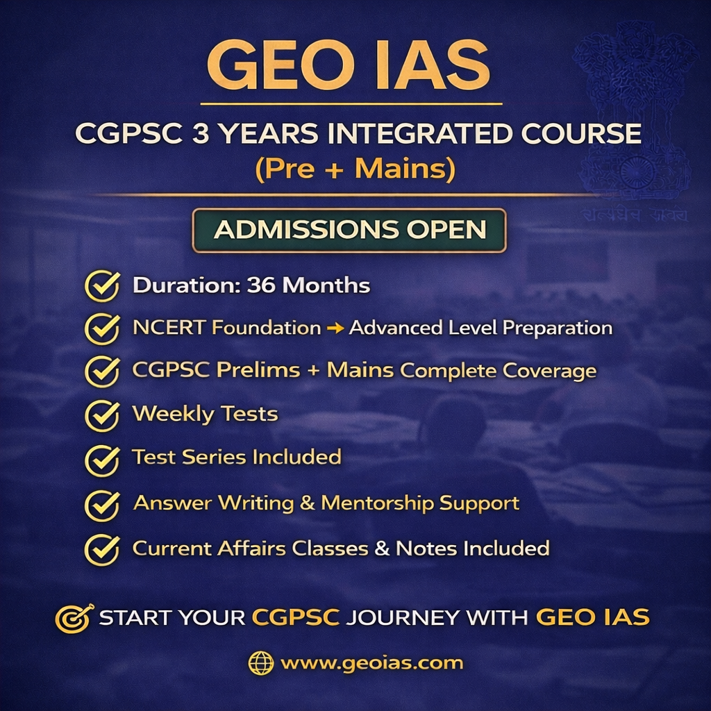 CGPSC 3 Years Integrated (Pre+Mains) Course (Online)